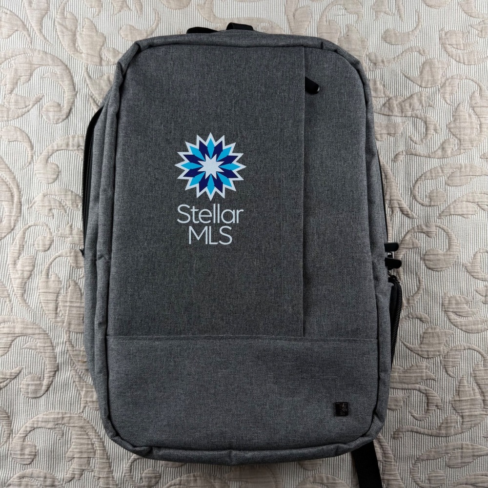 Kapston Pierce Heather Gray Laptop Backpack Stellar MLS Logo Professional Bag